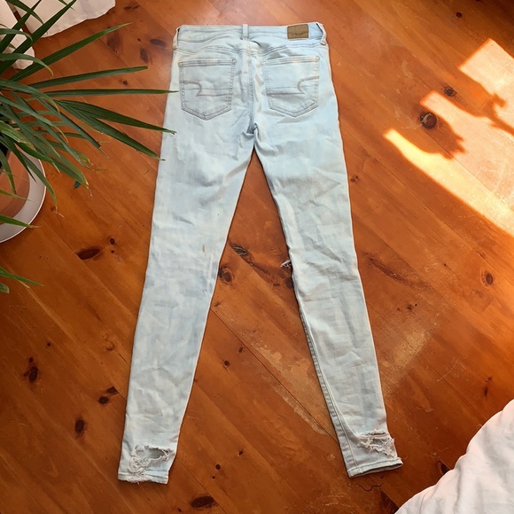 American eagle light wash jeggings, US 4 x-long - Picture 2 of 2